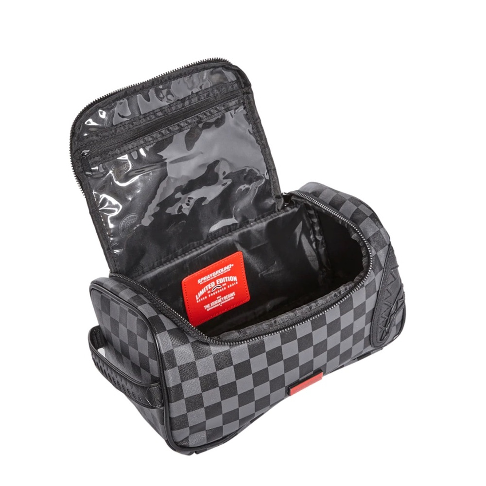 Sprayground Black Checkered Toiletry Bag